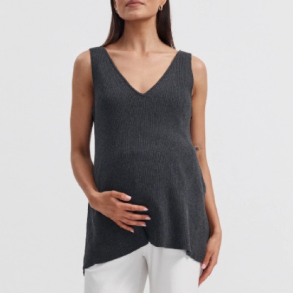 Legoe Heritage Knit Tank in Charcoal